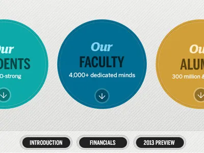 BU online Annual Report interactive web sites