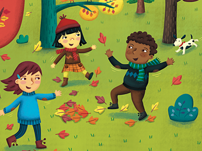 Julissa Fall Promo ethnicity fall kids outdoors playing