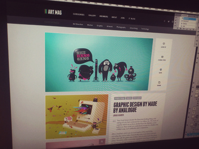 Artmag Work Detail art blog button clean design mag magazine minimalist portfolio user interface web web design