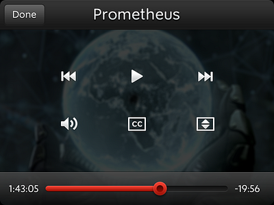 Movie UI dark ipad movie retina