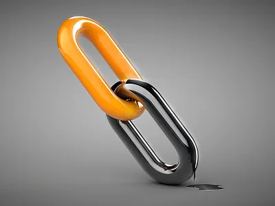 Melting Reflections 3d chain icon illustration ios reflections