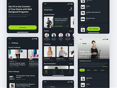 Fitness & Gym - Mobile Design animation branding design design system dipa inhouse fitness graphic design gym health interaction ios design micro interaction mobile mobile design motion graphics sport ui ux weight weightlifting