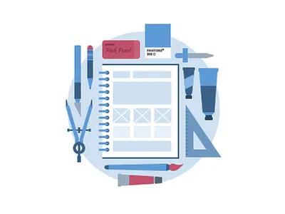 Design Graphic blue brush colors design eraser graphic illustration infographic mockup paint pencil sketch sketchbook website