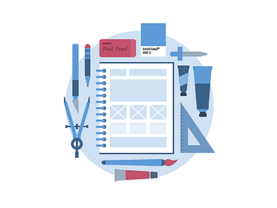 Design Graphic blue brush colors design eraser graphic illustration infographic mockup paint pencil sketch sketchbook website