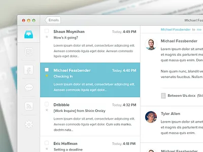 Emails View app apple creativedraft email interface mac osx ui unite ux