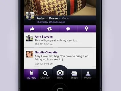 Aisle app ios iphone tabbar
