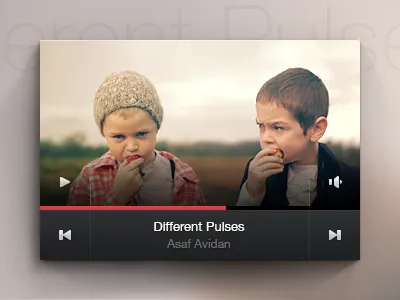 Mini player bar batch music pink play player progress red shadows video volume