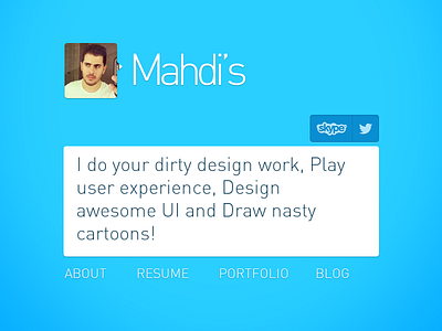 Shiz - MiniSite (PSD giveaway) blue blue ui giveaway mini mini site minimalist pixel perfect profile shiz simple ui site skype small small website twitter user interface web web user interface