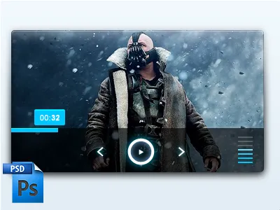 Simple Media Player - PSD freebie media player photoshop pixel kings player pop up psd ramiro ramiro galan video video player web web design