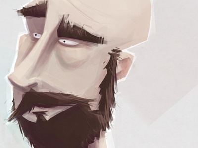 Headshot character design digital explosions paint