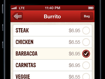 Chipotle app chipotle design ios iphone