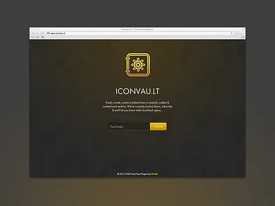 Iconvau.lt branding holding page icons sign up webfont