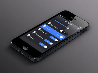 Philips Hue: Webapp - Light control api app blue bulbs dark grey hub icon iphone philips hue plastic tweethue webapp