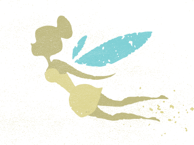 Peter Pan Card peter pan pixie simple texture tinkerbell vintage