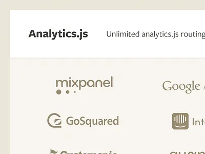 Free Plan analytics.js flat freight sans