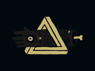 Sunday Peoples bike bone evil eye hand jgl screenprint sunday peoples