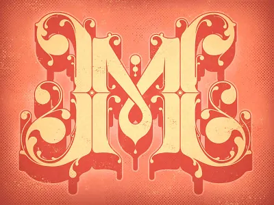 Letter M custom lettering custom type letter m lettering m rose strawberry type typography