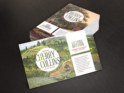 Art Exhibit Invites 3d art circle clean design exhibition minimal print printed sanserif serif typography white