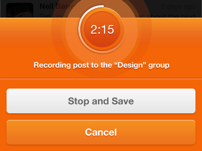 Voice Recording UI app group conversations ios iphone mobile recorder ui voice notes voice recording