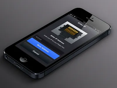 Philips Hue: Webapp - Enter IP api app bulbs dark ethernet grey hub icon iphone lan philips hue plastic tweethue webapp