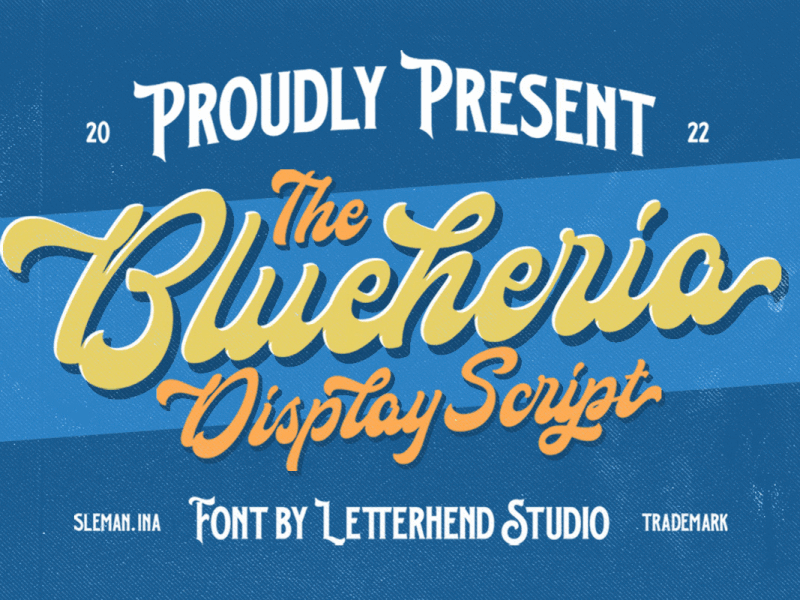 Blueheria- Display Script bold font freebies