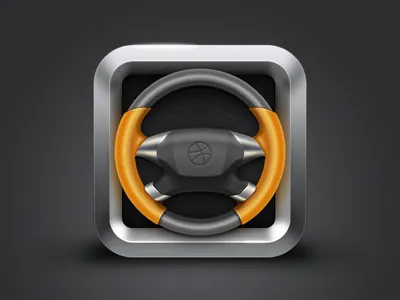 汽车应用图标设计 app apple box car icon iphone logo steering wheel