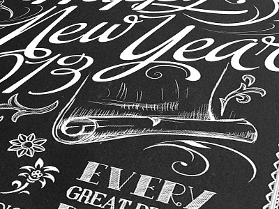 I wish you all a happyhealthycreative new year ! black ecard font newsletter typo