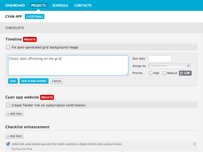 Checklists on Cyan checklist cyan ui