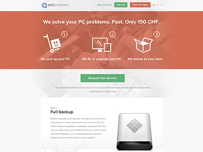 PC Service apple cd chip disk dvd harddrice hdd home landing mac pc product service ui ux website