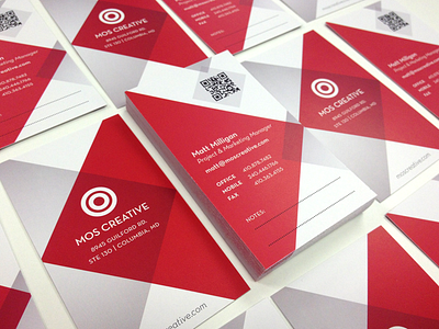 New Business Cards business card creative geometric mos moscreative red