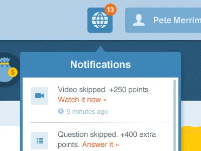 App Notifications app blue notifications ui design website design