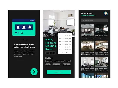 Booking Rooms app design booking design hotel ui ux