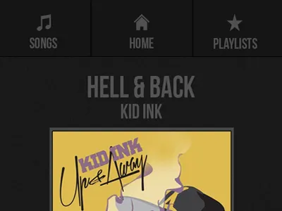 CMP v2 [Crisp Music Player] android app black buttons crisp dark design grey gui kid ink media minimal mobile music photoshop player psd ui