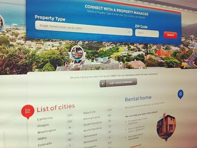 Property Management Portal blue condo design home house landing orange portal property real estate search ui ux