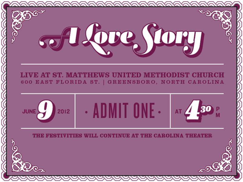 Example of Wedding Ticket Invitation
