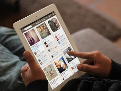 Pictacular iPad App portrait mode app brown design ipad layout pinterest skeuomorphic ui