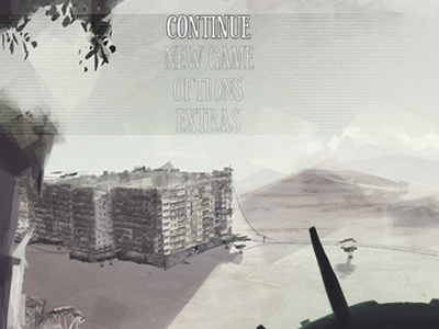 Main Menu concept design digital explosions interface paint ui