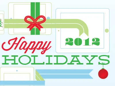 Happy Holidays christmas illustration typography