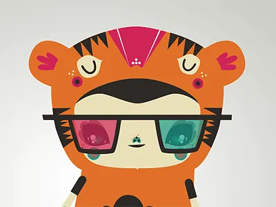 Tiger Monster Sm illustration monster tiger vector yee haw