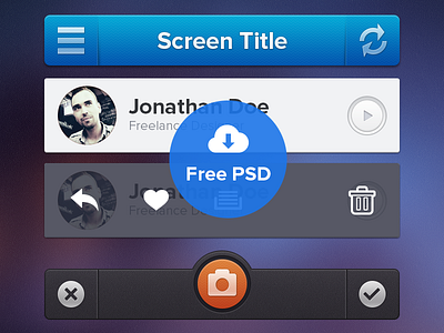 iPhone Ui app clean ios iphone mobile psd ui user interface