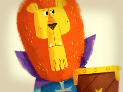 King Lionheart animal cartoon illustration king lion sword teenage mutant ninja turtles tmnt