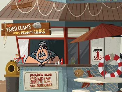 The Kraken cartoon character