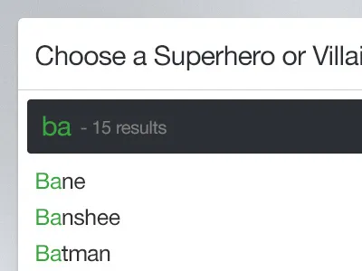 Harvest Chosen bane banshee batman component css drop down dropdown filter freebie html interface javascript jquery js psd redesign search select ui ux widget