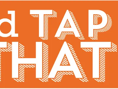 Tap That print. graphic typography