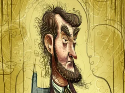 Lincoln Day-Lewis actor america daniel day lewis editorial famous illustration leadership lincoln president sketch