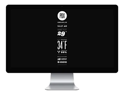 City Weather Screen Saver - Desktop Version big type black and white black bold clean concept eames gotham knockout minimal minimalism modern screen screen saver type typography ux white