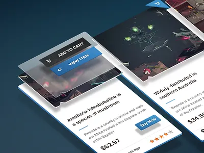 3D User Interface 3d box buttons details glass icon image shadows star