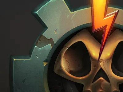 Wildstar Exile Symbol concept flash game ui gear icon mechanical metallic mmo photoshop skull space tech wildstar