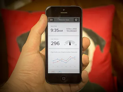 Geckoboard App app app ui chart dashboard flat flat design graph hand ios iphone pug ui