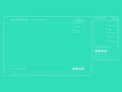 Wireframe Nav navigation responsive ui web website wireframe